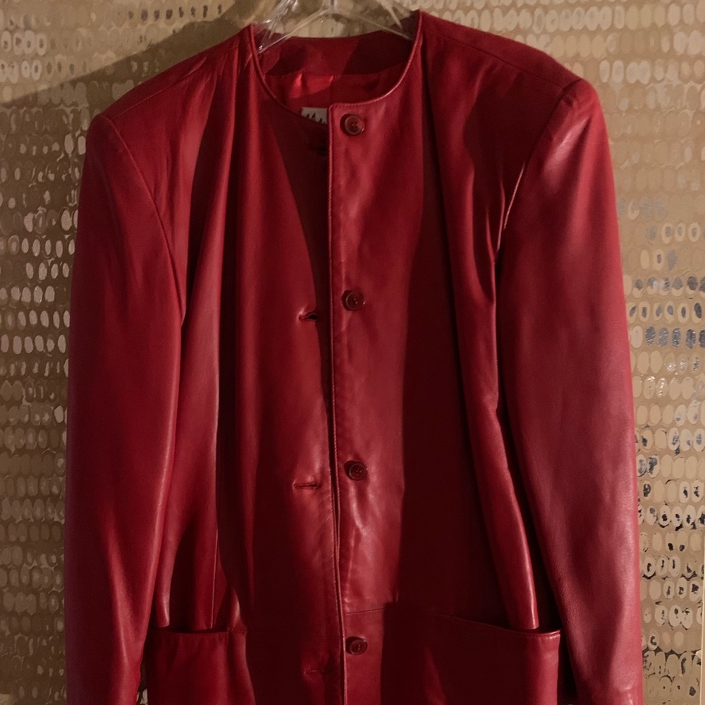 Maxima Red Leather Jacket